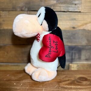 Vintage Opus Penguin Lust Heart Plush 1984 Washington Post Dakin Plush